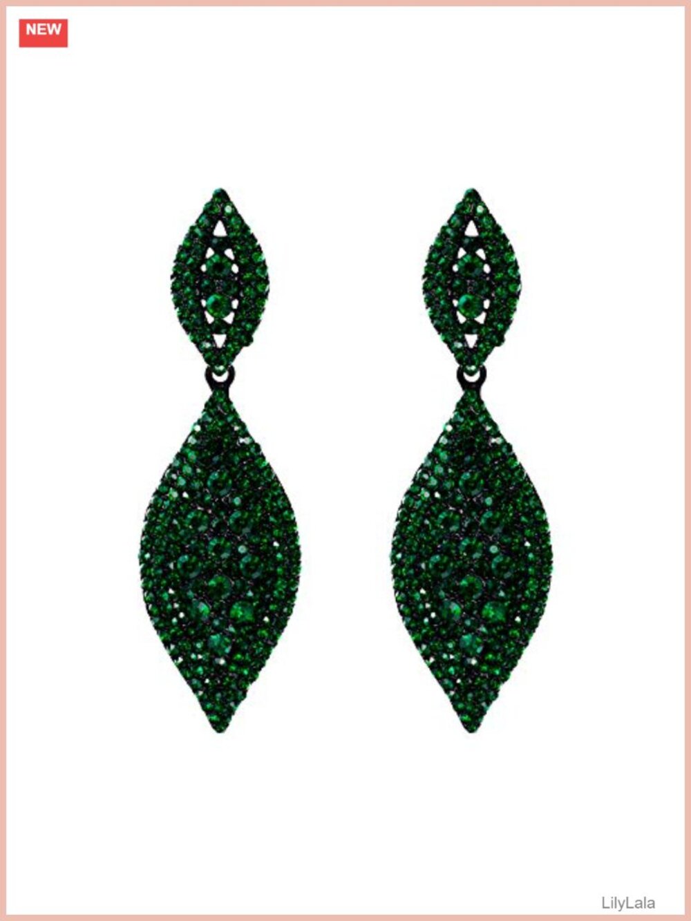 Rhinestone Crystal Leaf Drop Dangle Chandelier Earrings Wedding Bridal